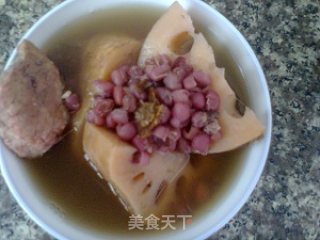 瘦肉莲藕红豆汤的做法