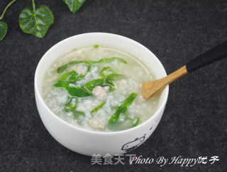 青菜肉丝粥