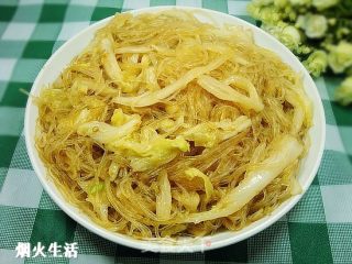 家常小菜——蚝油白菜炒粉丝的做法