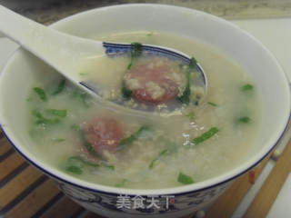 麦片腊肠粥