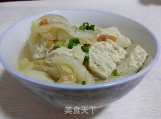 白菜海米炖豆腐的做法