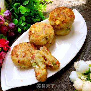 杂蔬土豆泥饼的做法