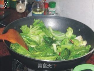 清炒无丝芥菜的做法步骤：3