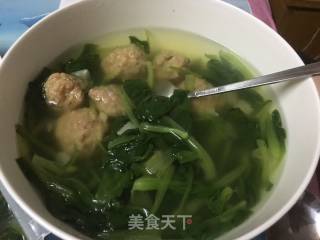 肉丸青菜汤的做法