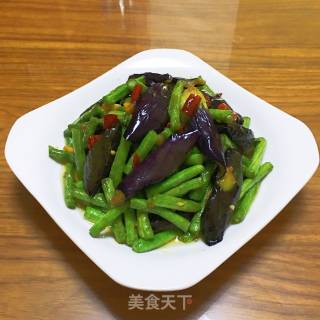 茄子炒豆角的做法