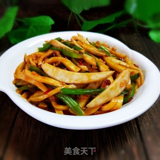 四季豆素炒杏鲍菇的做法