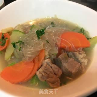 萝卜粉条炖牛肉的做法