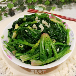 蒜蓉浸菠菜的做法