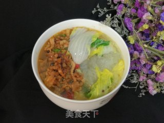 白菜肉丝粉丝汤的做法