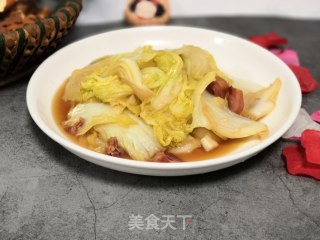 娃娃菜炒腊肉的做法