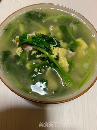 菠菜瘦肉鸡蛋汤的做法