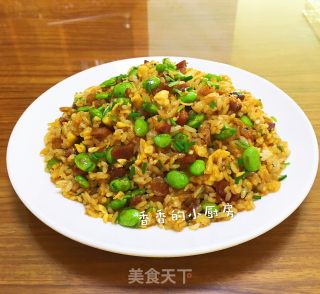 腊肠毛豆蛋炒饭的做法