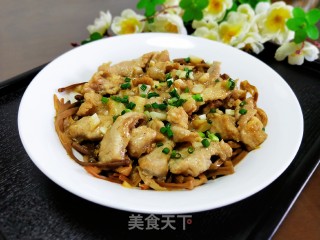 筋肉片蒸金针菜的做法