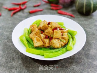 豆腐浇青菜的做法