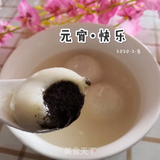 米酒芝麻汤圆的做法