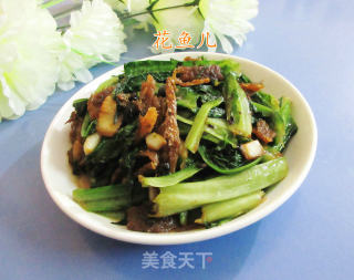 豆豉鲮鱼炒油麦菜的做法