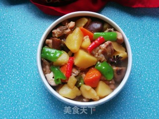 胡萝卜香菇土豆炖鸡腿的做法