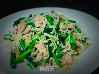 肉炒豆芽韭菜的做法