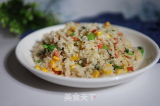 火腿玉米炒饭的做法