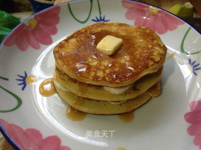 华丽点心简单做——法式焦糖香蕉松饼的做法