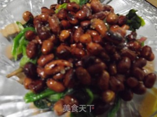 陈醋菠菜花生米的做法步骤：7