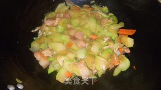 佛手瓜炒肉片的做法步骤：6