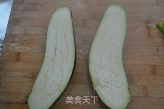 【蒜香腊肉烤茄子】的做法步骤：2