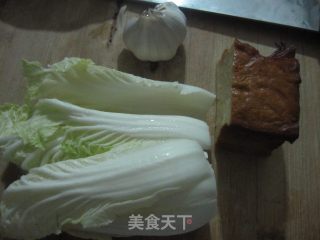 凉拌素鸡白菜芯的做法步骤：1