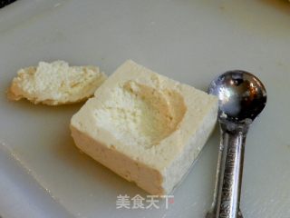 虾馅豆腐角的做法步骤：6