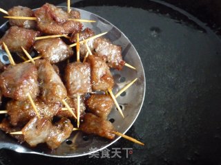 黑胡椒牙签牛肉的做法步骤：13