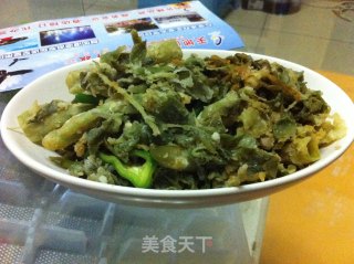 蒸荆芥+豆角的做法步骤：8