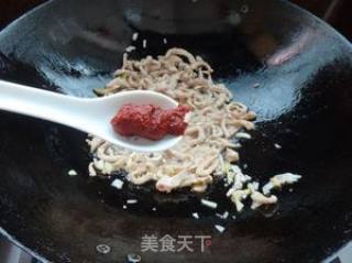 肉丝酱拌菠菜的做法步骤：5