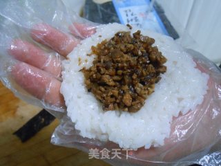 饭团之——香菇肉末饭团的做法步骤：8