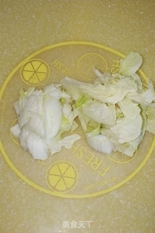 [白菜肉渣炖粉条]—冬天里最温暖、最贴膘的一道菜的做法步骤：3