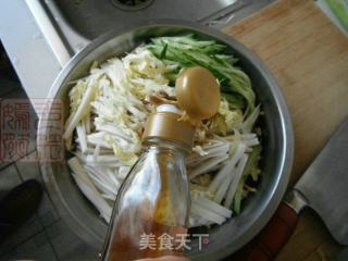 白菜心黄瓜拌豆腐丝的做法步骤：7