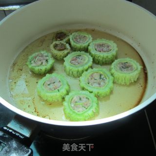 油焖苦瓜酿肉的做法步骤：6