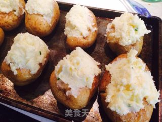 土豆泥 twice baked potatoes 经典美式西餐的做法步骤：9