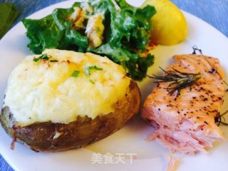 土豆泥 twice baked potatoes 经典美式西餐的做法步骤：12