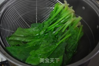 香干拌菠菜的做法步骤：5