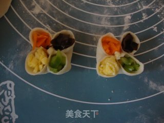 蒸四喜饺子的做法步骤：7