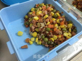 玉米冬豆火腿蔬菜大杂烩---金玉满堂新做法的做法步骤：8