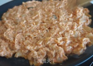 １５分钟完成韩式泡菜饼／辣白菜饼的做法步骤：4