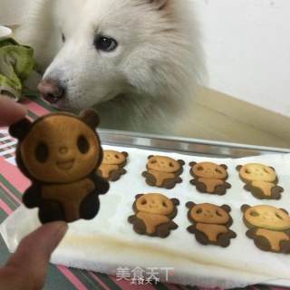 抹茶熊猫饼干的做法步骤：10