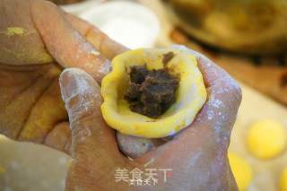 手作豆沙南瓜饼的做法步骤：7