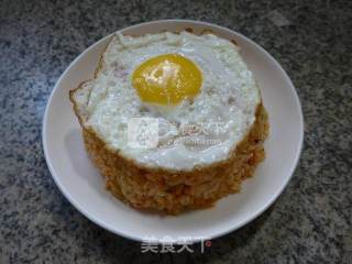 鸡蛋泡菜炒饭的做法步骤：7