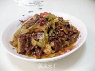 莴笋蒜片牛肉丝的做法步骤：16