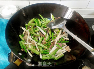 快手午餐之——豆角肉丝蒸面的做法步骤：4