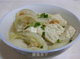 白菜海米炖豆腐的做法步骤：7