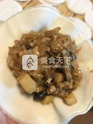 香菇猪肉笋丁烧麦的做法步骤：8