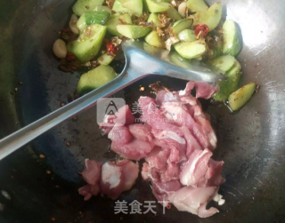 黄瓜苋菜炒肉的做法步骤：6